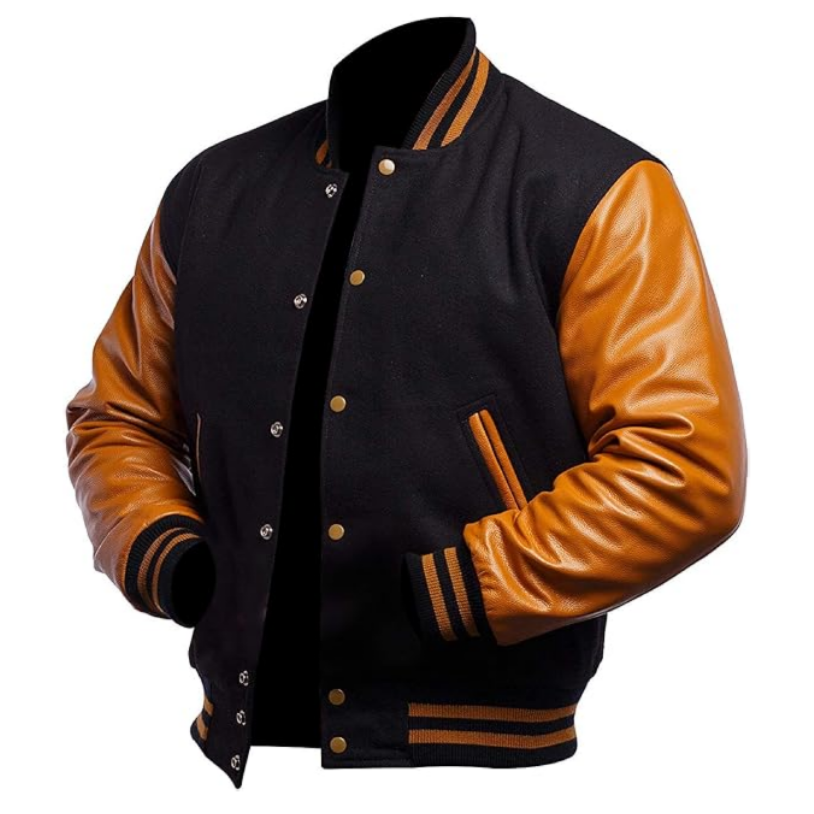 Power Punch High School College Baseball Bomber Varsity Jacket with Custom Letters