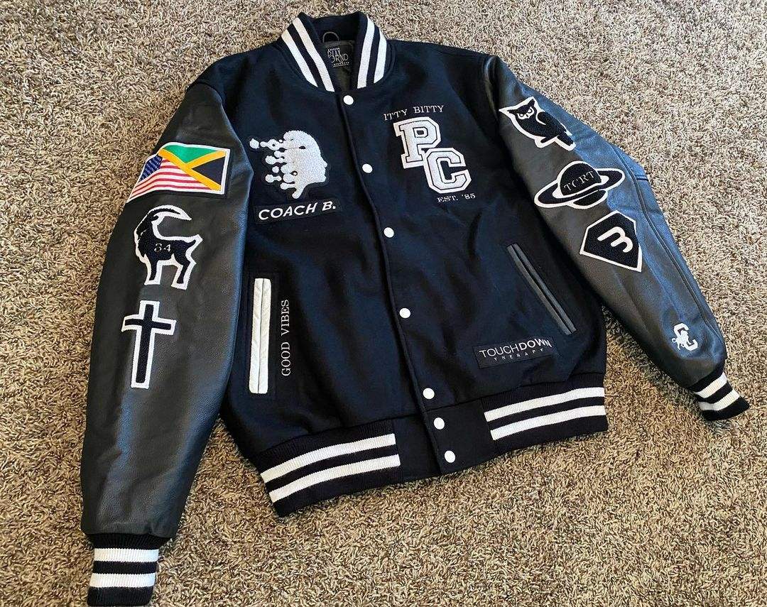 Power Punch Custom Plain Wool Baseball Varsity Jacket with Leather Sleeves & Logo Patches