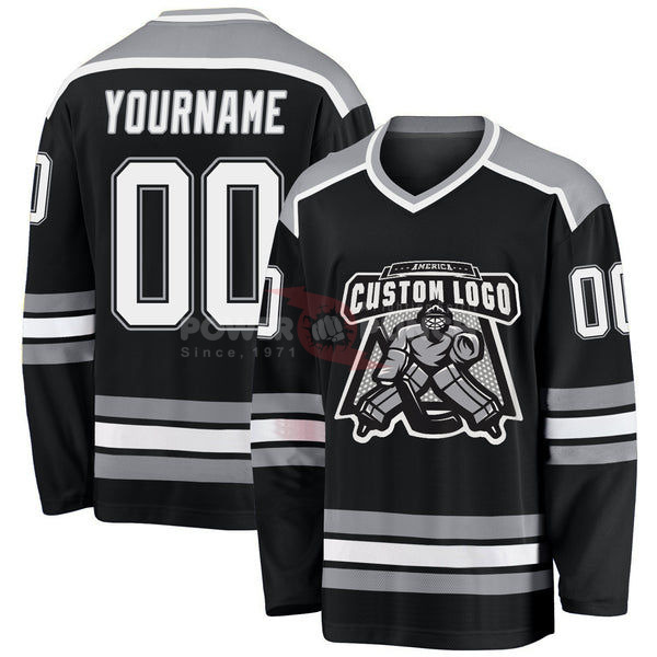 Power Punch High Quality Breathable Custom Ice Hockey Jersey Best Quality Wholesale Fashion wit - Angle 2