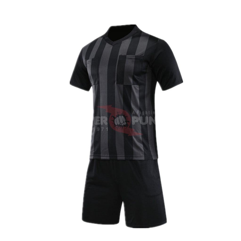 Power Punch Top Quality New Football Referee t Shirts Men Quick-drying Soccer Referee Jersey Wh - Angle 3
