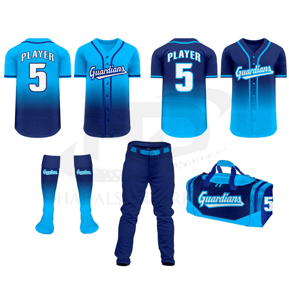 Power Punch Custom Logo Printed Baseball Uniform Factory Made Baseball Uniform Unique Design Ba