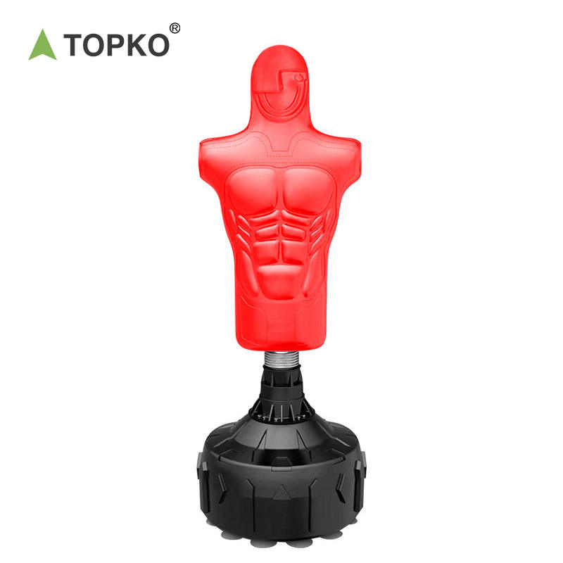 Power Punch TOPKO High Quality PU Leather Dummy Shape Boxing Bag Human Boxing Target Angle 3