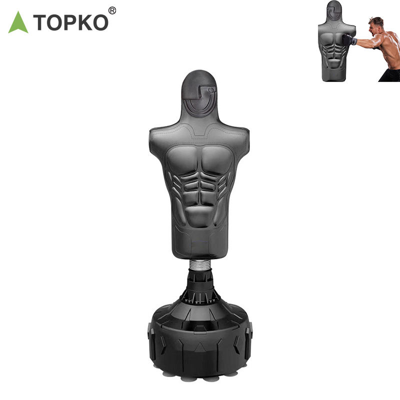 Power Punch TOPKO High Quality PU Leather Dummy Shape Boxing Bag Human Boxing Target Angle 2