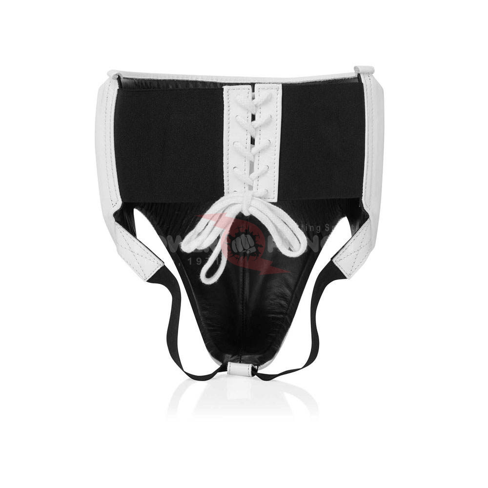 Power Punch Hot Sale New Arrival High Quality Leather Groin Guards for Men Custom Angle 5