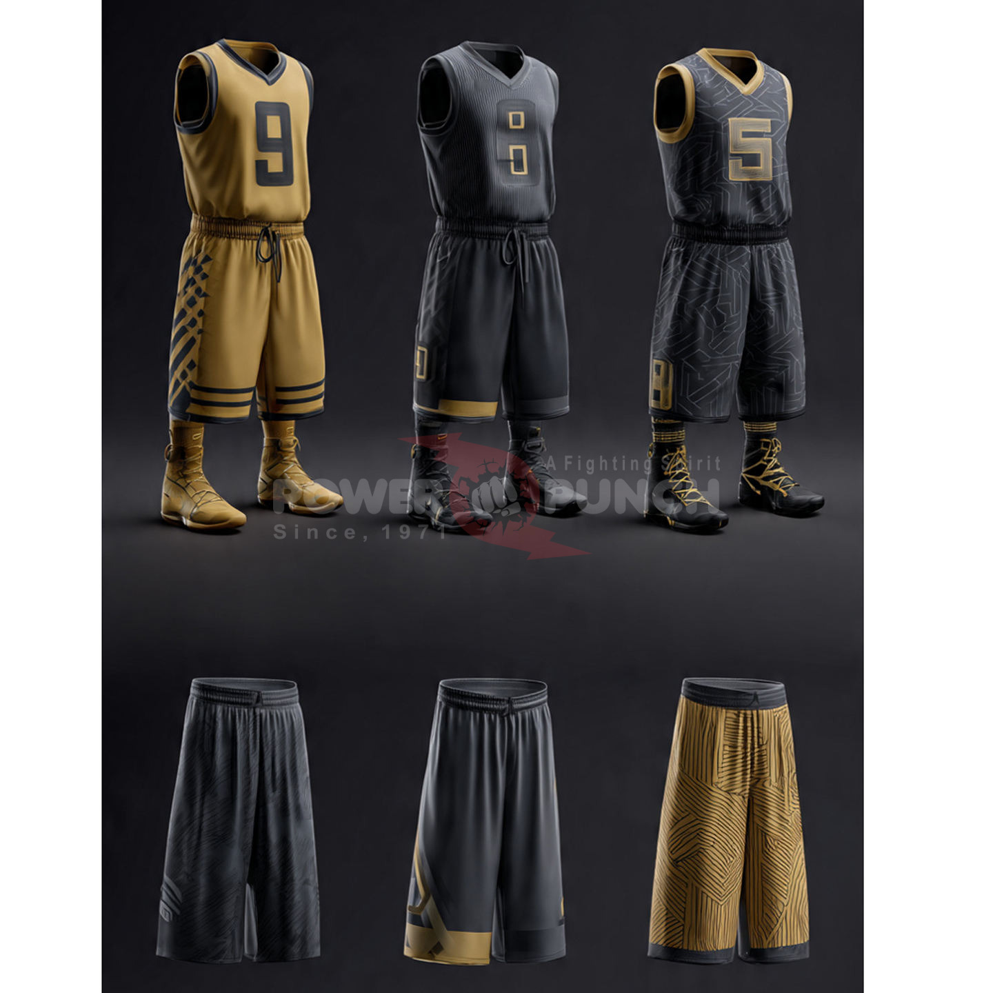 Power Punch Sleeveless Basketball Uniform Custom Printed Football Jersey Tops 100 Polyester Mes - Angle 3