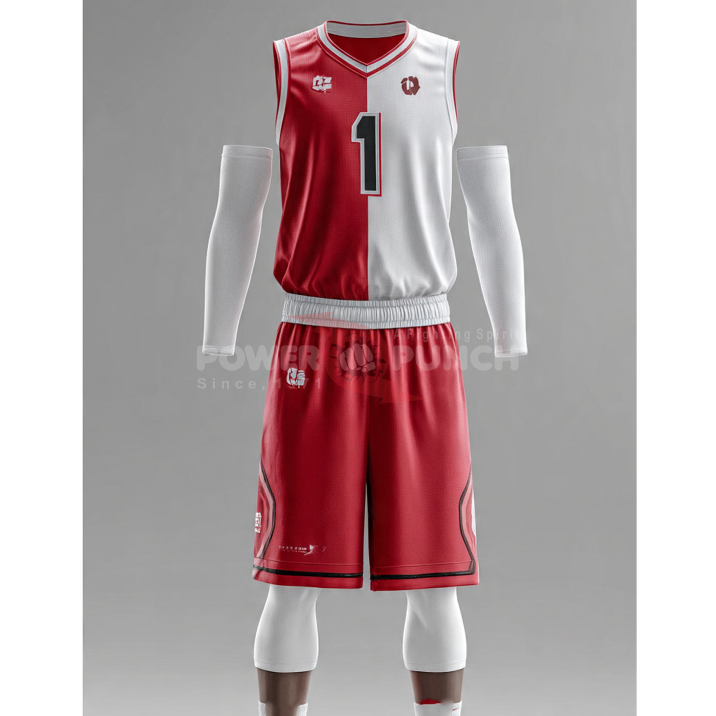 Power Punch Sleeveless Basketball Uniform Custom Printed Football Jersey Tops 100 Polyester Mes - Angle 5
