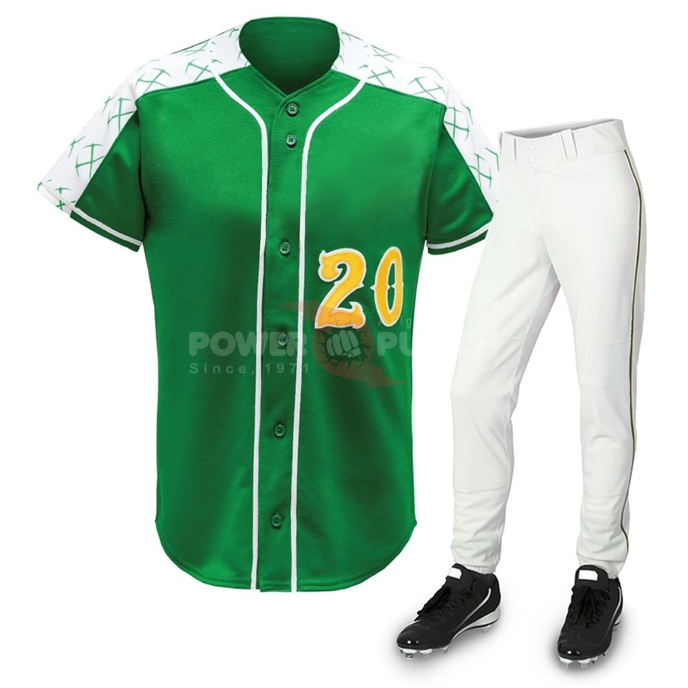 Power Punch Original Customs Printed Sportswear Baseball Jersey Tops - Angle 4