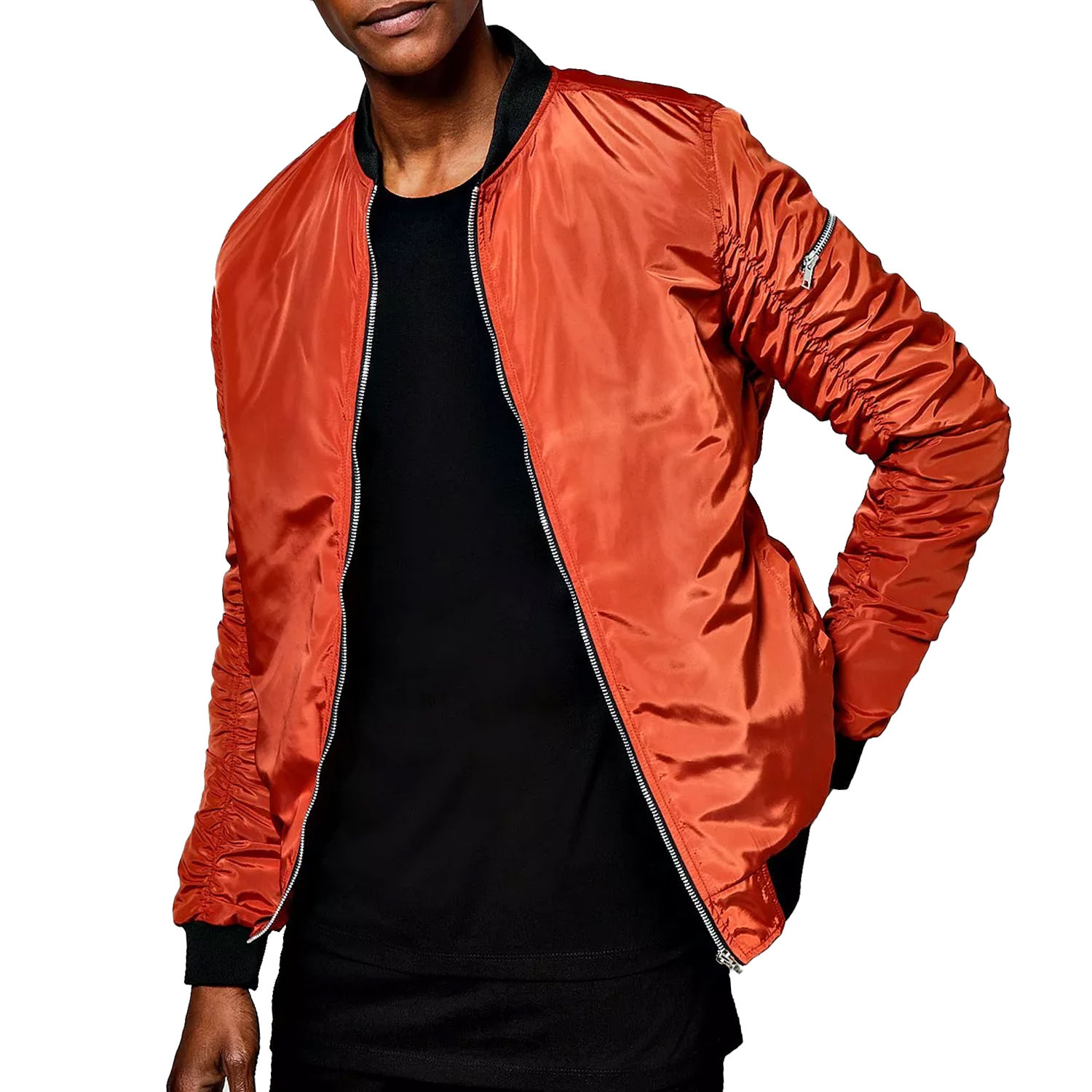 Power Punch Wholesale High Quality Custom Men's Hip Hop Bomber Men Jacket Stand