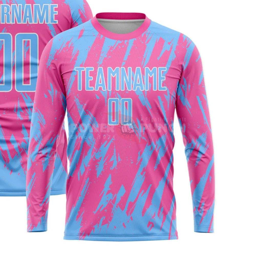 Power Punch Vibrant Long Sleeve Soccer Jersey Football Athletic Shirt Breathable Quick Dry Perf - Angle 2