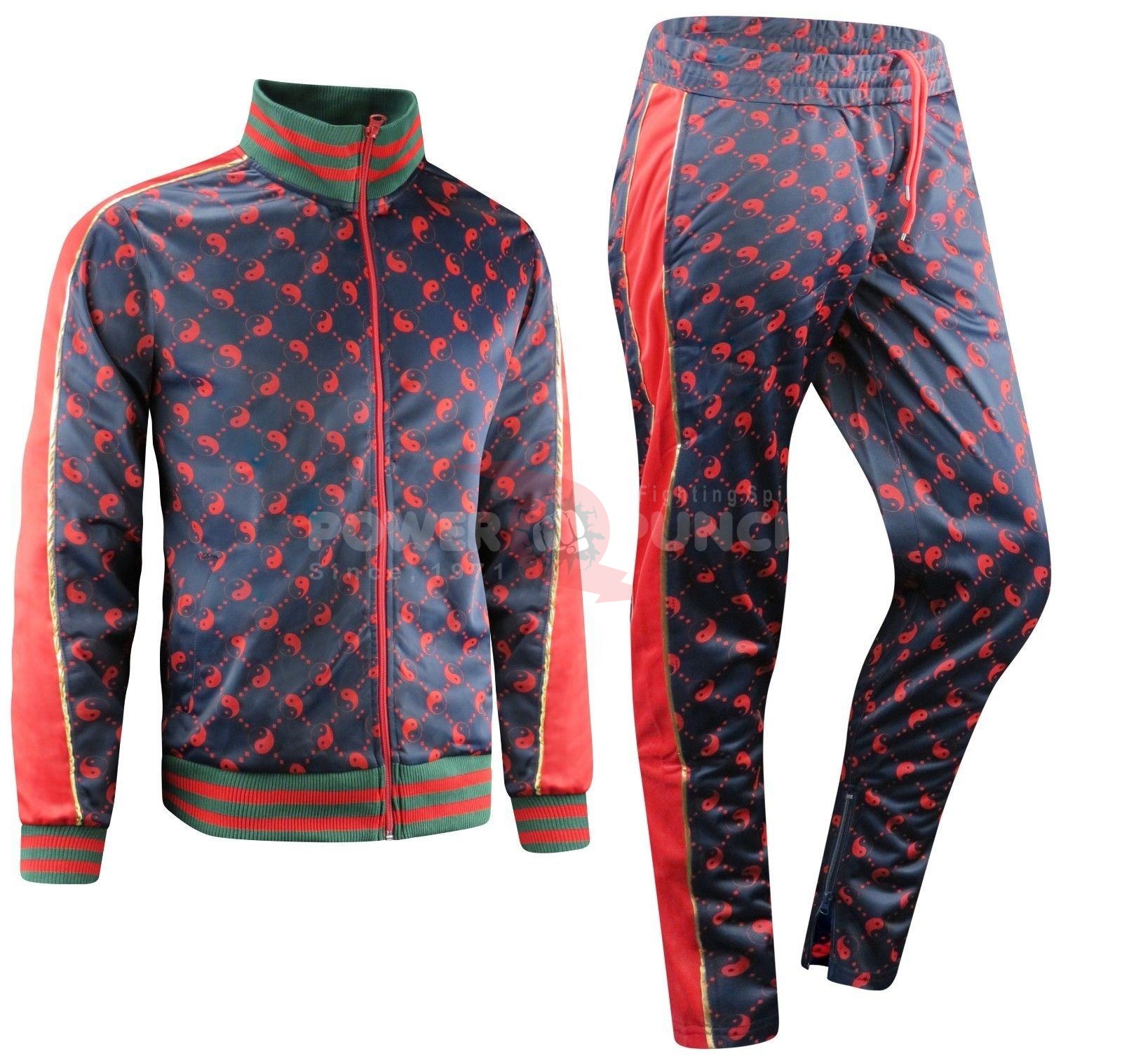 Power Punch Tracksuit Football Jersey Sport Kit Soccer Set Jerseys Training Pants Tracksuit Uni