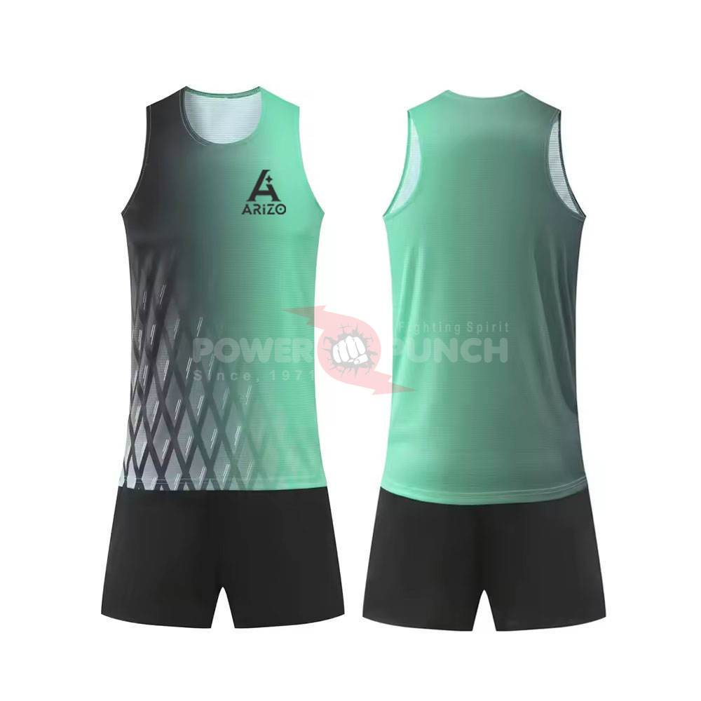 Power Punch High Performance Track amp amp Field Uniform Quick Dry Running Top and Shorts Set f - Angle 3