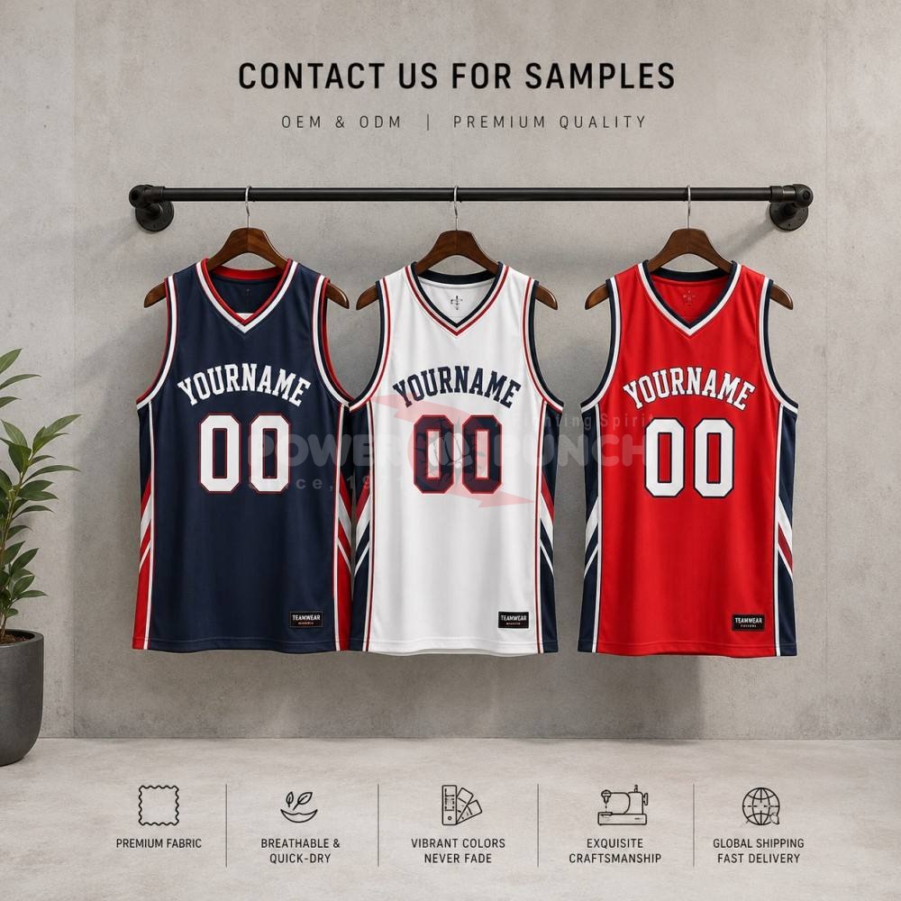 Power Punch Factory Direct Sales Customized Mesh Sublimation Basketball Jersey Fast Drying Brea - Angle 5