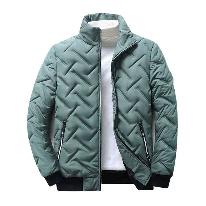 Power Punch Mens puffer jacket with custom stitching design on it warm jacket for