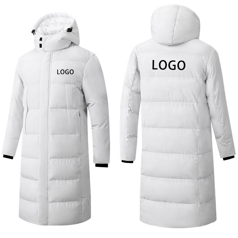 Power Punch Oem Custom Jacket Long Down Coats Soccer Coach Jacket Windbreaker Warm Angle 5
