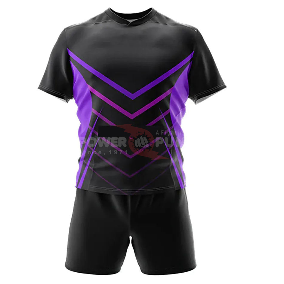 Power Punch Customized Rugby Football Wear Sports Team Uniform Rugby Jerseys New Design Teamwea - Angle 2