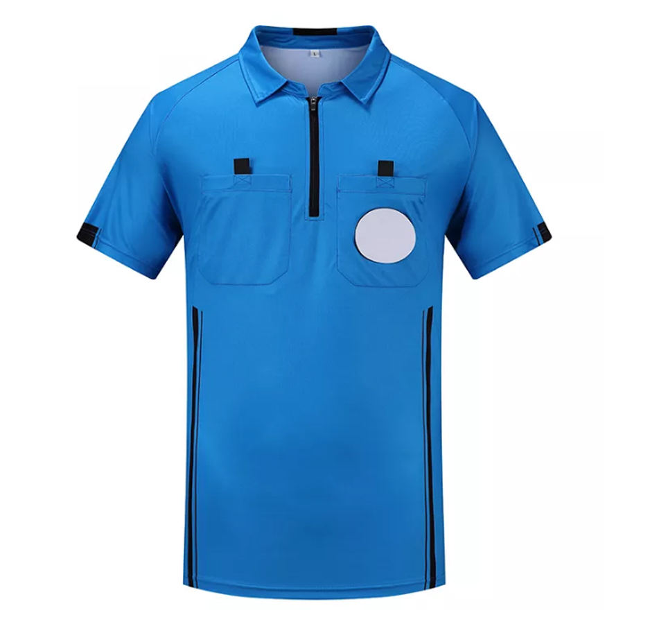 Power Punch Men x27 s Soccer Football Sports Referee Umpire Shirt Uniform Jersey Black amp amp  - Angle 5