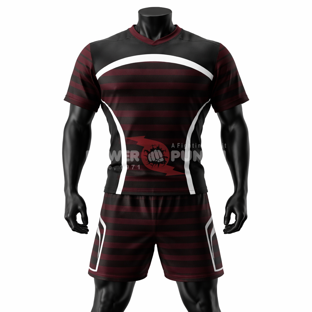 Power Punch Custom Rugby Jersey Sublimation Printed Breathable Quick Dry Team Rugby Uniform