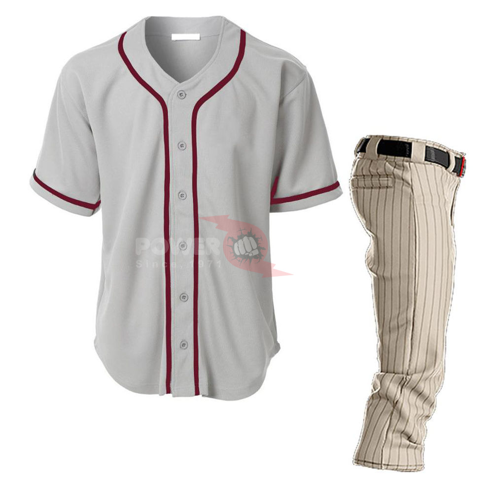 Power Punch 2025 Best Quality Men x27 s Baseball Uniform 100 Polyester Printed Anti-Bacterial B - Angle 4