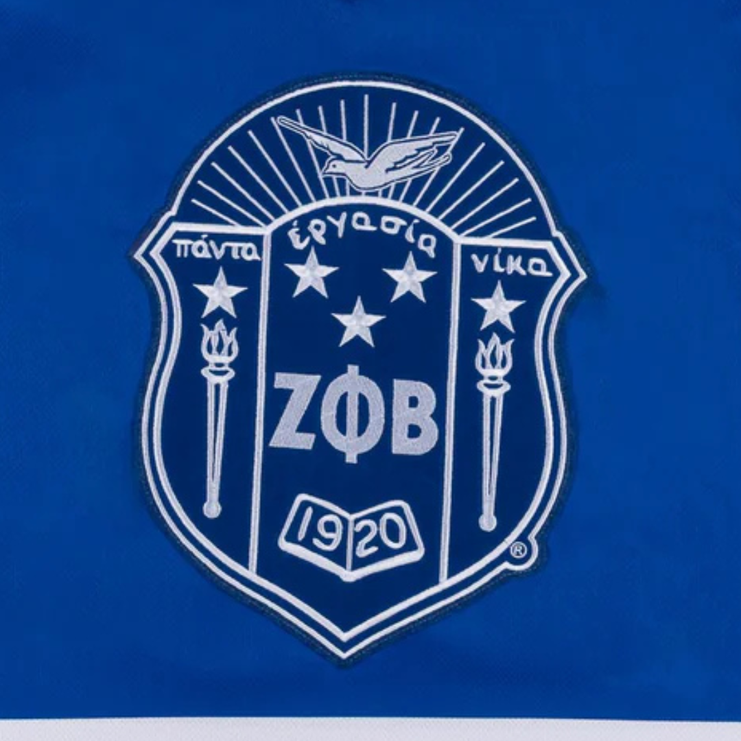 Power Punch Vintage Zeta Phi Beta Ice Hockey Jersey Womens Greek Sorority Long Sleeve Athletic - Angle 3