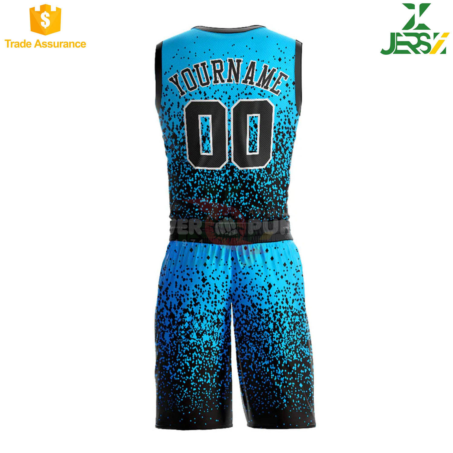 Power Punch Premium Quality Custom Made Breathable Quick Dry Basketball Uniform with Sublimatio - Angle 3