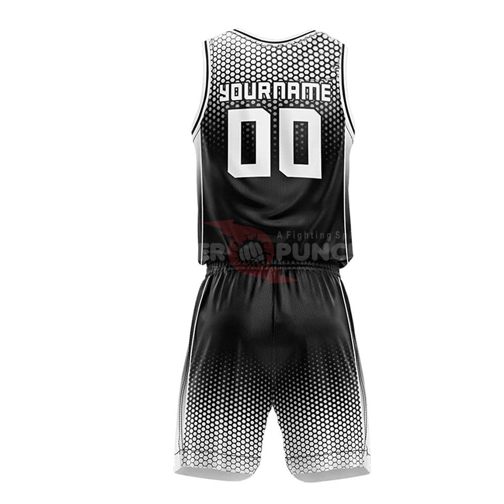 Power Punch Mesh Shorts Adult Custom Jersey Basketball Set Best Selling 100 Polyester Sleeveles - Angle 3