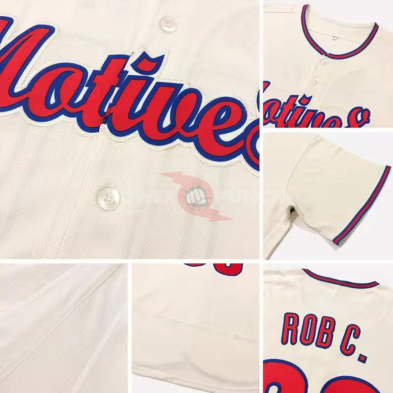 Power Punch Latest Design Men Baseball Jersey in Cheap Price Solid Color Custom Size Sublimatio - Angle 4