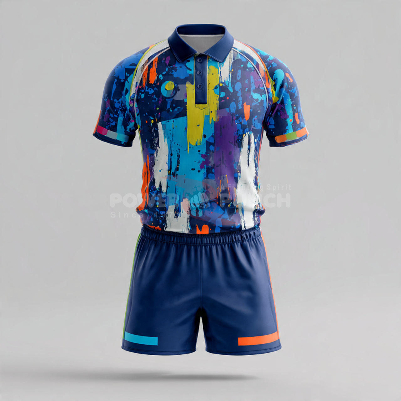 Power Punch Rugby Football Jerseys amp amp Shorts Sets Breathable Printed Adult Unisex Sublimat