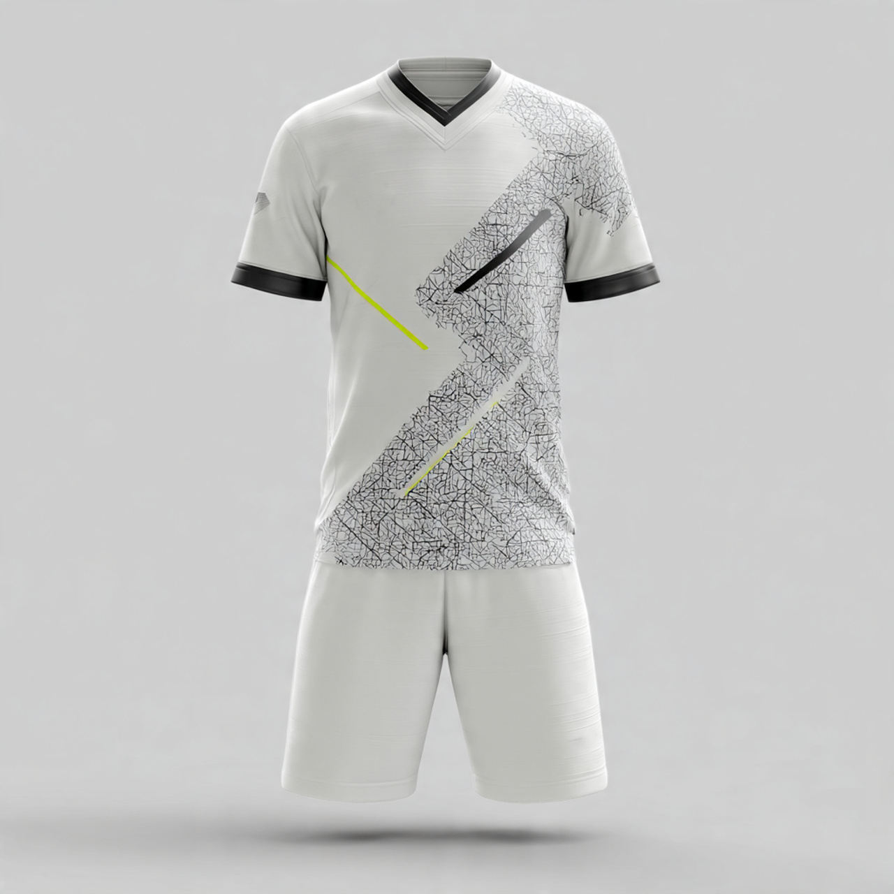 Power Punch Soccer Football Uniforms Short Sleeve V-Neck Jersey Top amp amp Shorts Two-Piece Br