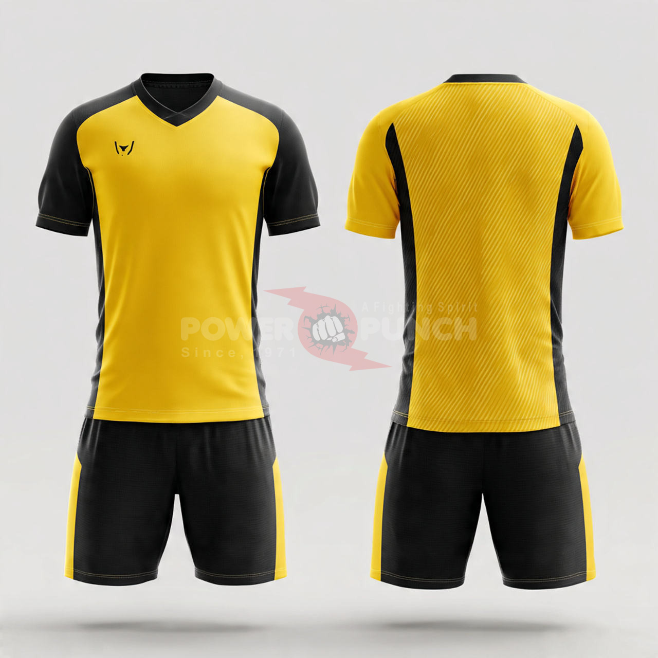 Power Punch Sports Soccer V Neck Uniform Soccer Jersey Tops Short Sleeve Shirt Tops Soccer Unif