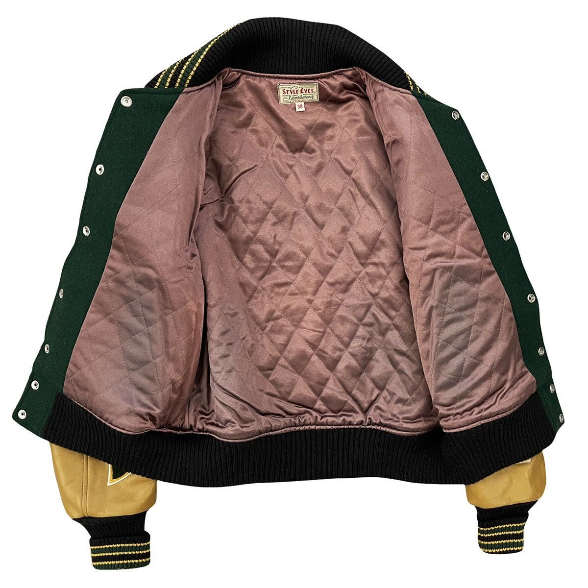 Power Punch Winter Unisex Varsity Jacket with Bespoke Embroidery Chenille Patchwork Angle 2