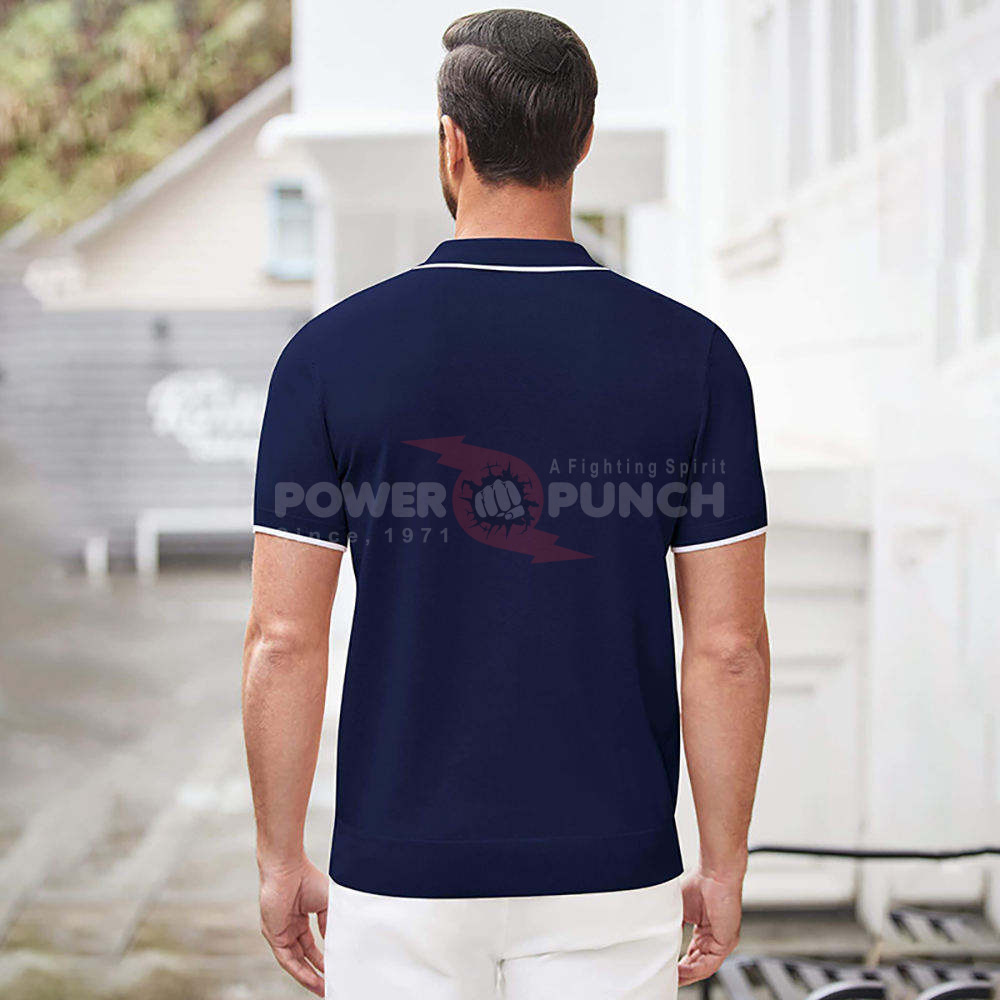 Power Punch Quarter Zip Golf Polo Shirts Men Short Sleeve Moisture Wicking Golf Shirts Collared - Angle 5
