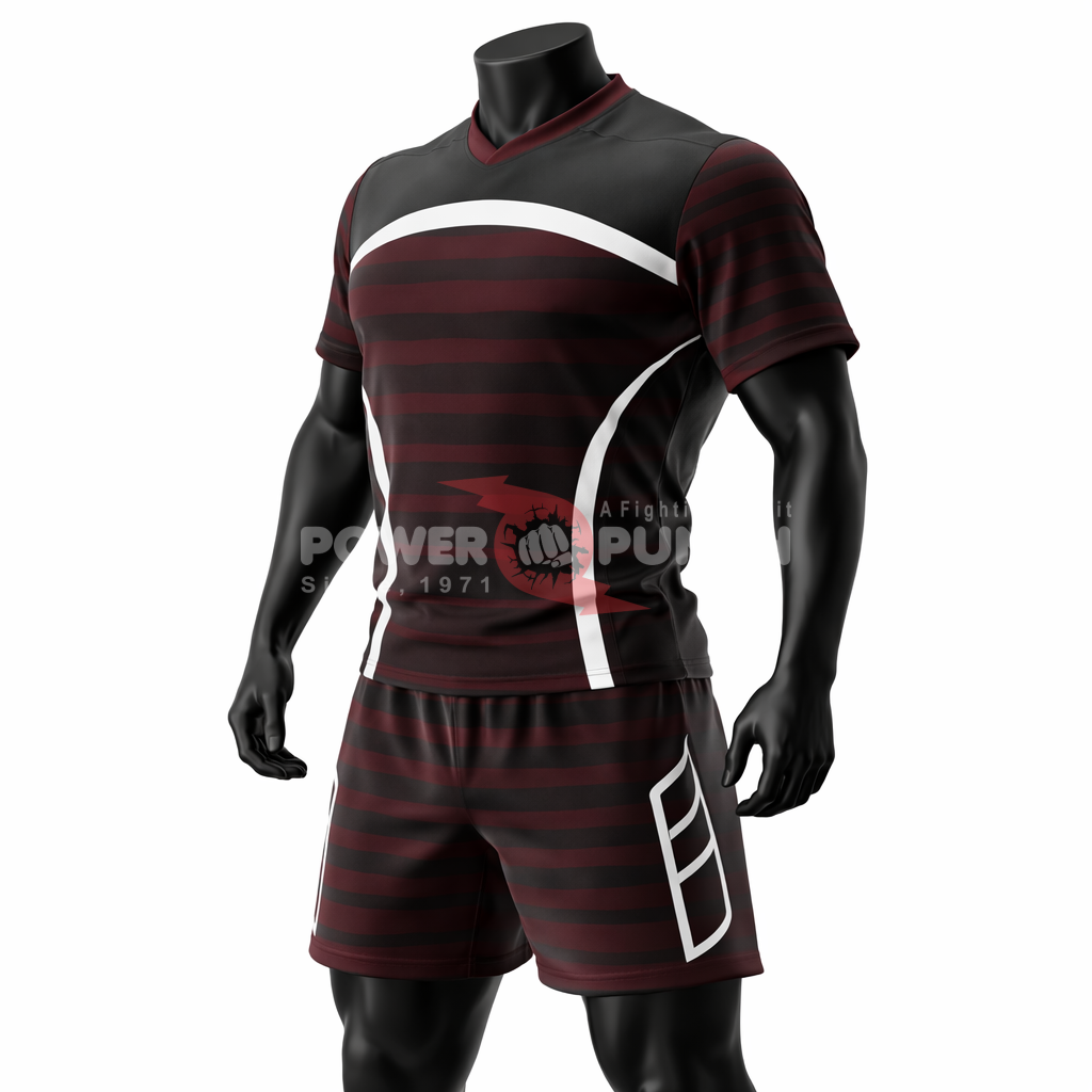 Power Punch Custom Rugby Jersey Sublimation Printed Breathable Quick Dry Team Rugby Uniform - Angle 3