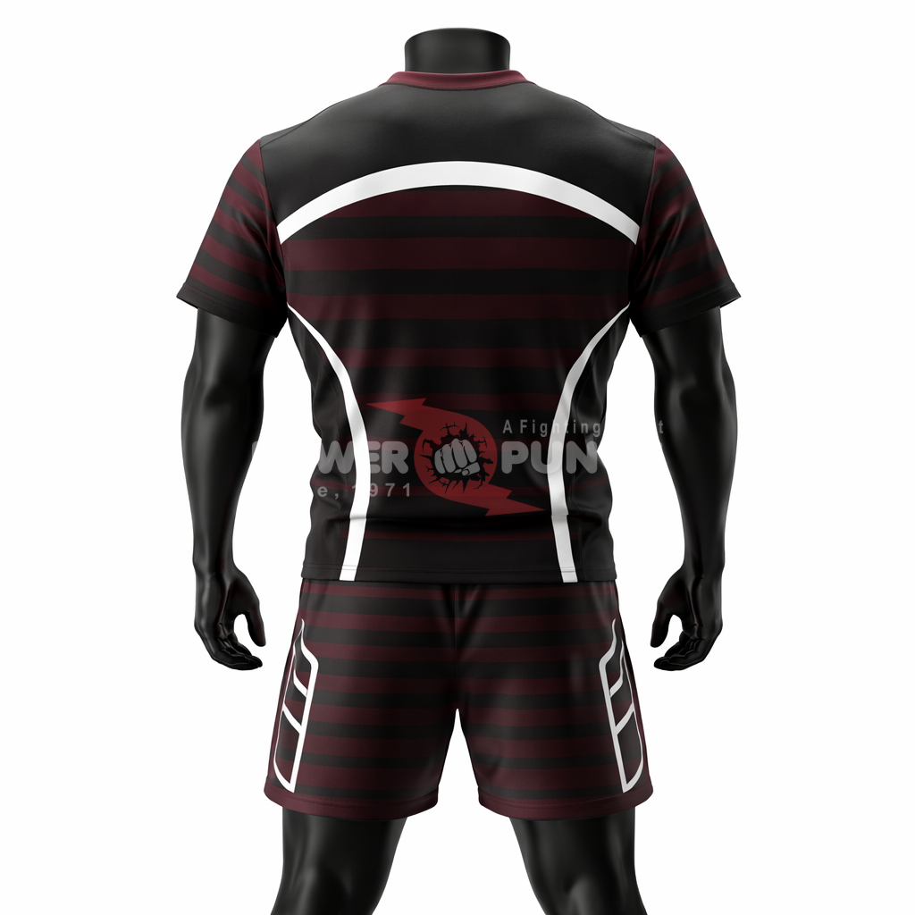 Power Punch Custom Rugby Jersey Sublimation Printed Breathable Quick Dry Team Rugby Uniform - Angle 2