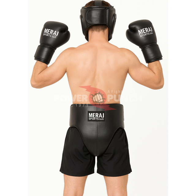 Power Punch Professional boxing gloves headgear head guard groin guard full Angle 2