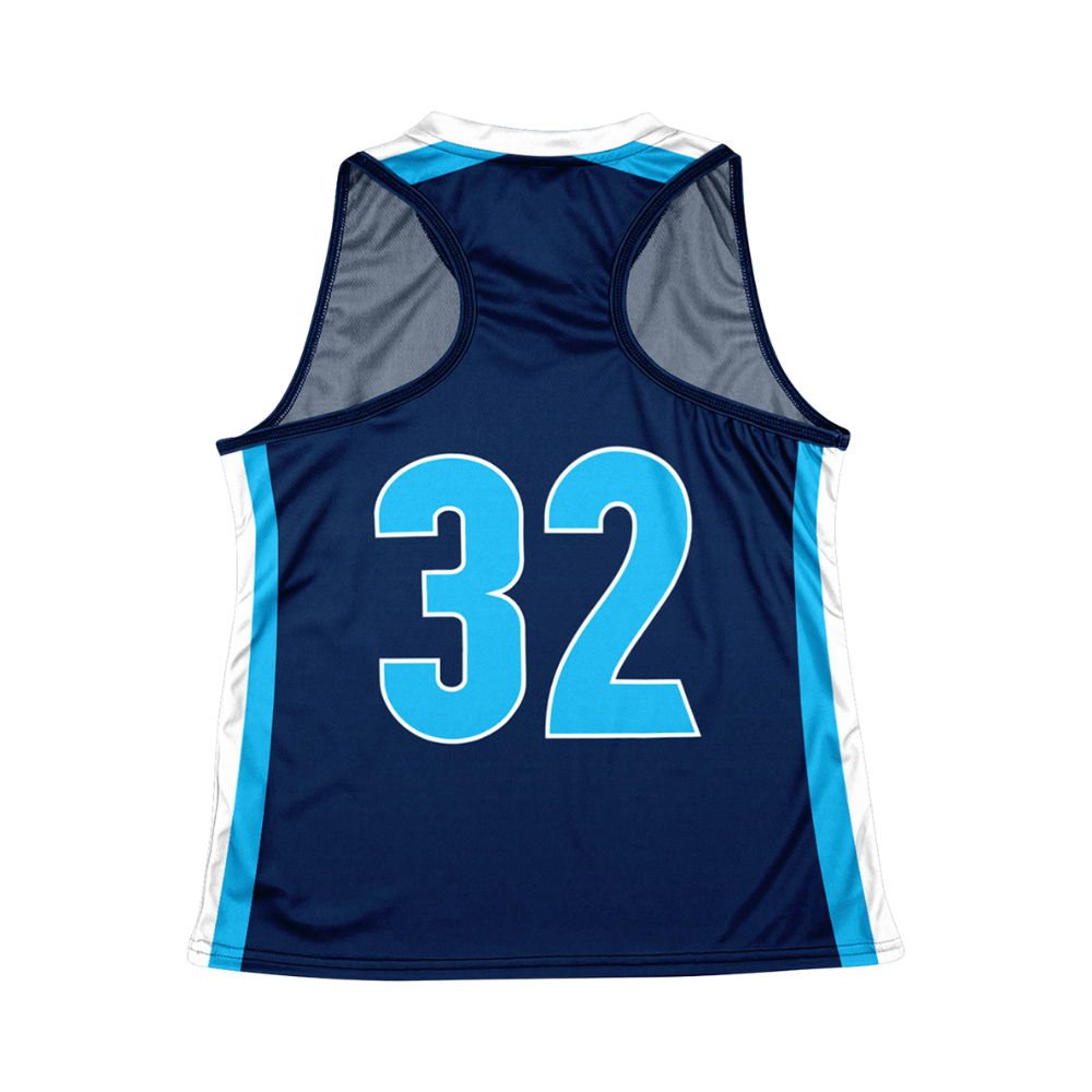 Power Punch Customizable Reversible Lacrosse Team Uniforms for Women Sublimation Printed Lightw - Angle 3