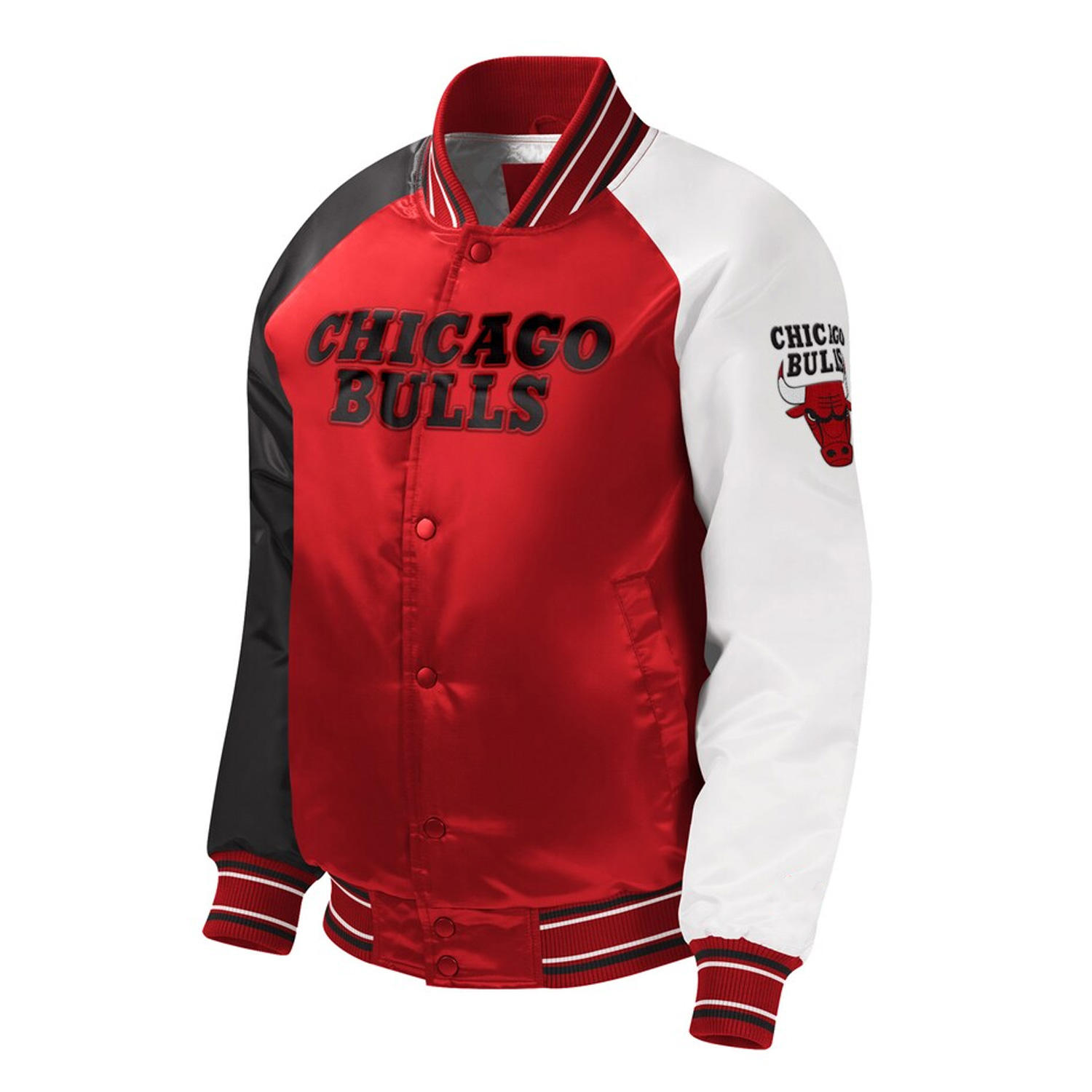 Power Punch 2025 Customized Design Team Chicago Bull &amp; Number Starter bomber Angle 2