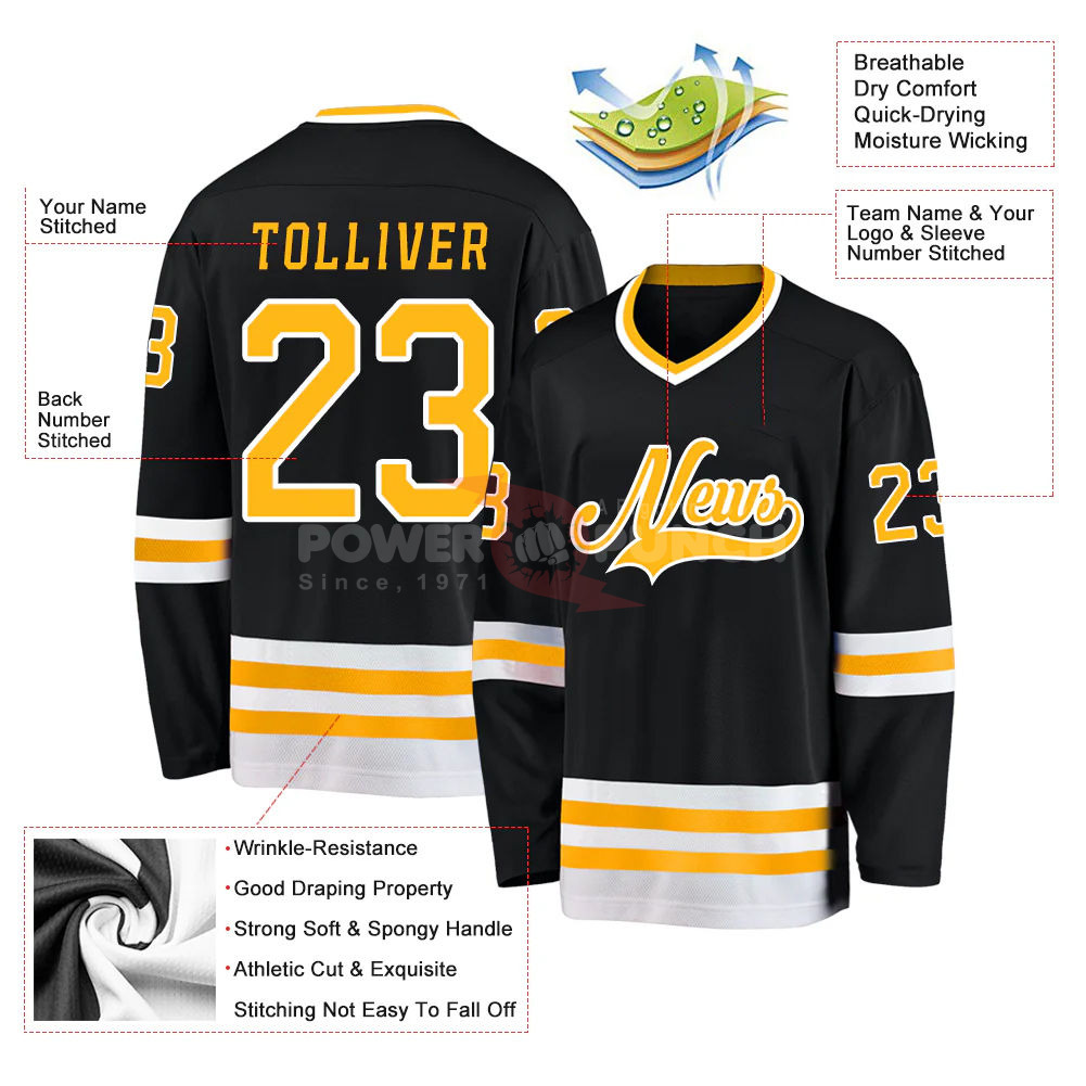 Power Punch Top Factory Customization Hockey Jerseys Embroidery Logo Sublimated Custom Ice Hock - Angle 3