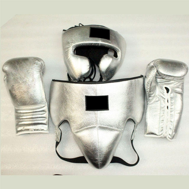 Power Punch Winning Boxing Sparring Set Boxing Gloves Head Guard Groin Guard Angle 2