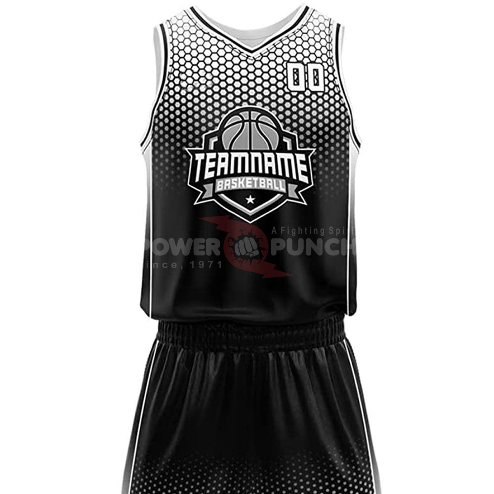 Power Punch Mesh Shorts Adult Custom Jersey Basketball Set Best Selling 100 Polyester Sleeveles - Angle 4