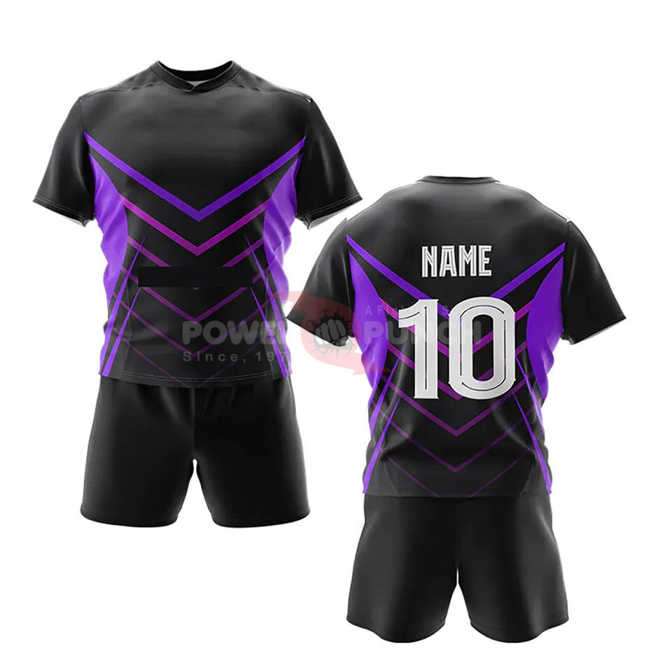 Power Punch Customized Rugby Football Wear Sports Team Uniform Rugby Jerseys New Design Teamwea
