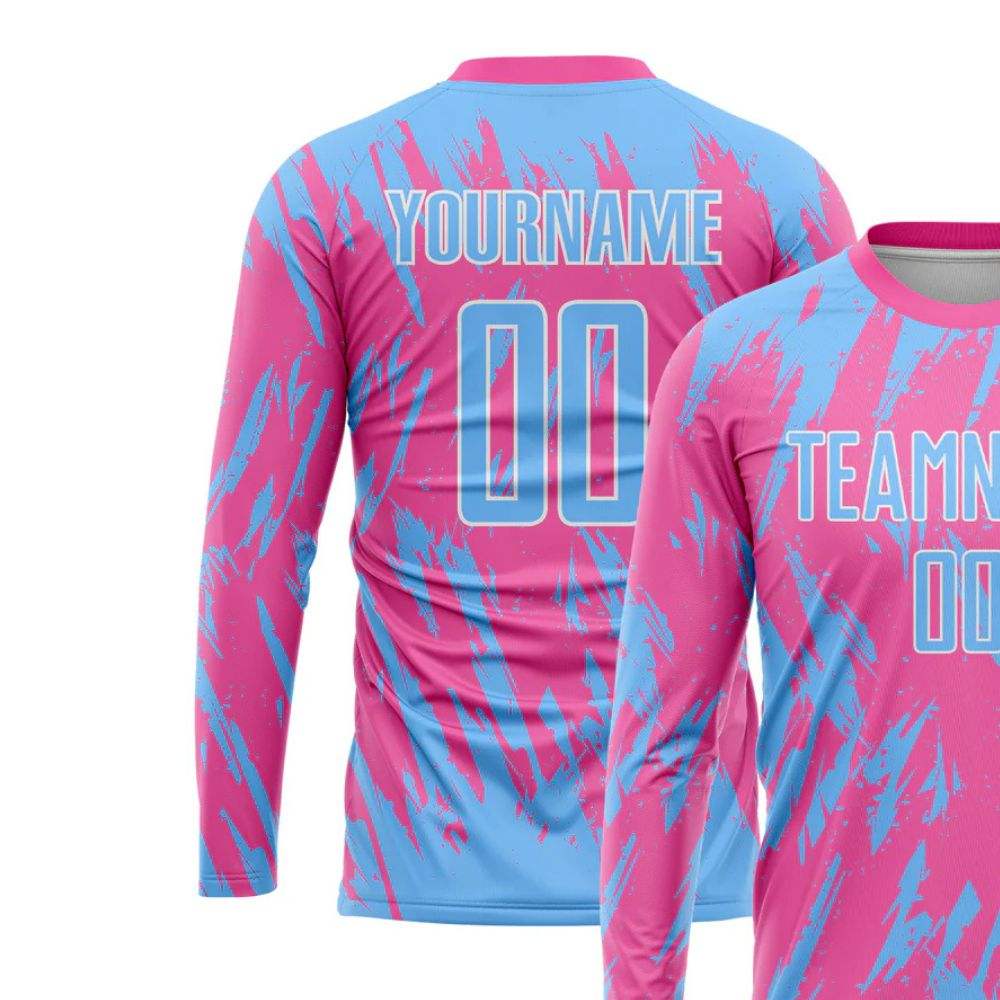 Power Punch Vibrant Long Sleeve Soccer Jersey Football Athletic Shirt Breathable Quick Dry Perf - Angle 3