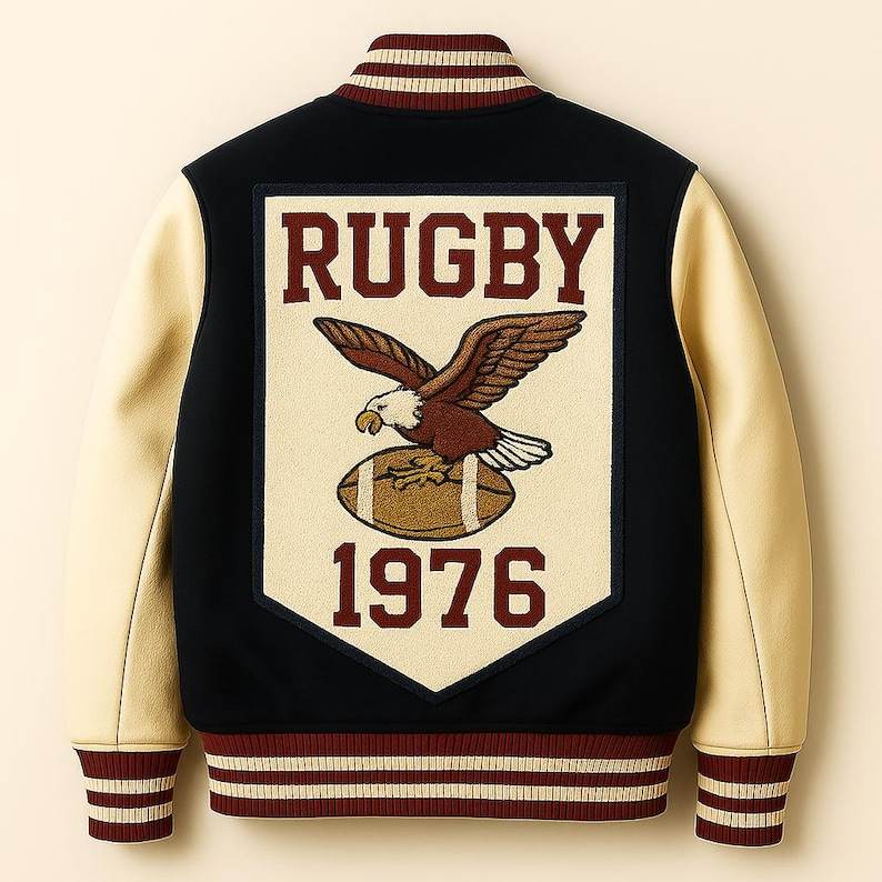 Power Punch High Quality Custom Design Men's Varsity Letterman Jackets Woolen Angle 5