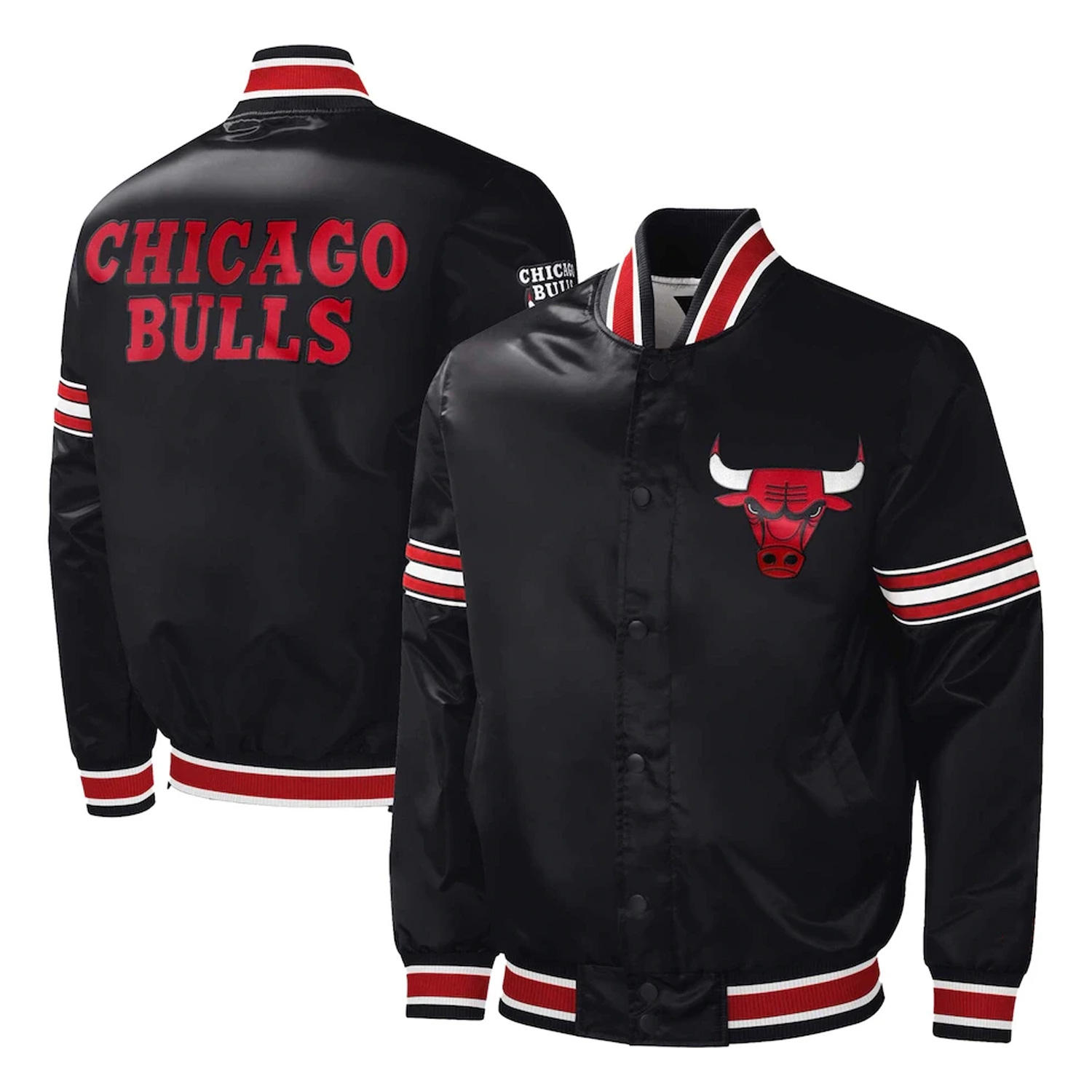 Power Punch 2025 Customized Design Team Chicago Bull &amp; Number Starter bomber Angle 4