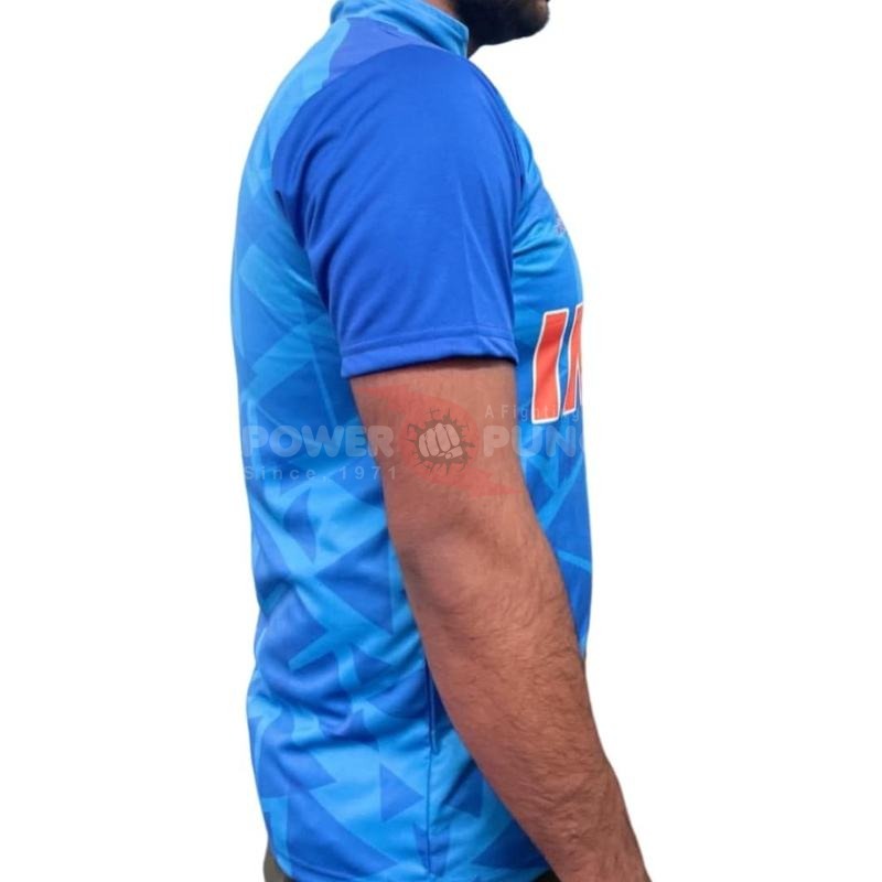 Power Punch Cricket Jersey Custom Name and Number All Cricket Team Uniform India Cricket Test J - Angle 3
