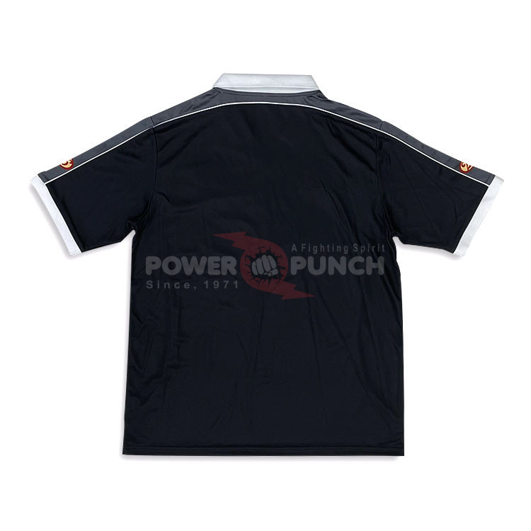 Power Punch Custom Football Shirts Polyester Black Trendy Striped Pattern Sublimation Classic R - Angle 3