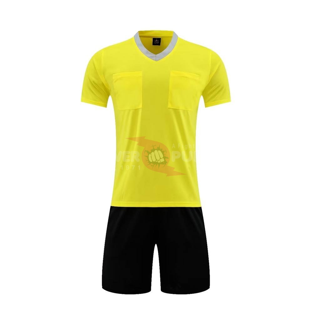 Power Punch Professional Soccer Referee Jersey Custom Football Shirt Training Uniform Kit Socce - Angle 3