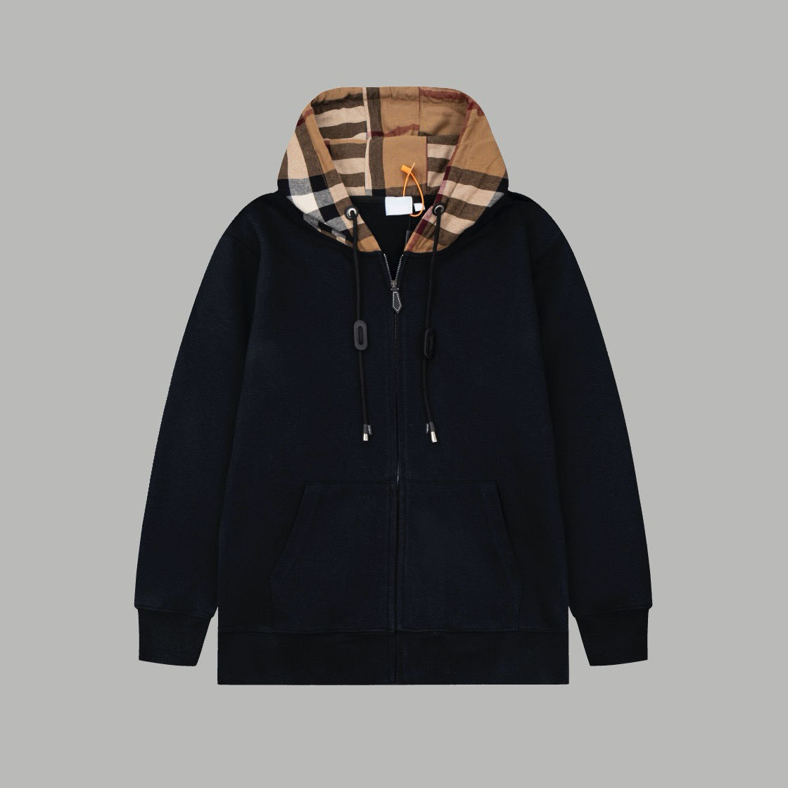 Power Punch Luxury Designer Style Casual Khaki Check-pattern Hooded Bur Berry Vintage Angle 2