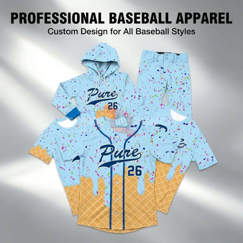 Power Punch OEM Baseball Jersey Custom Team Gradient Color Sportswear Wholesale Custom Baseball - Angle 2