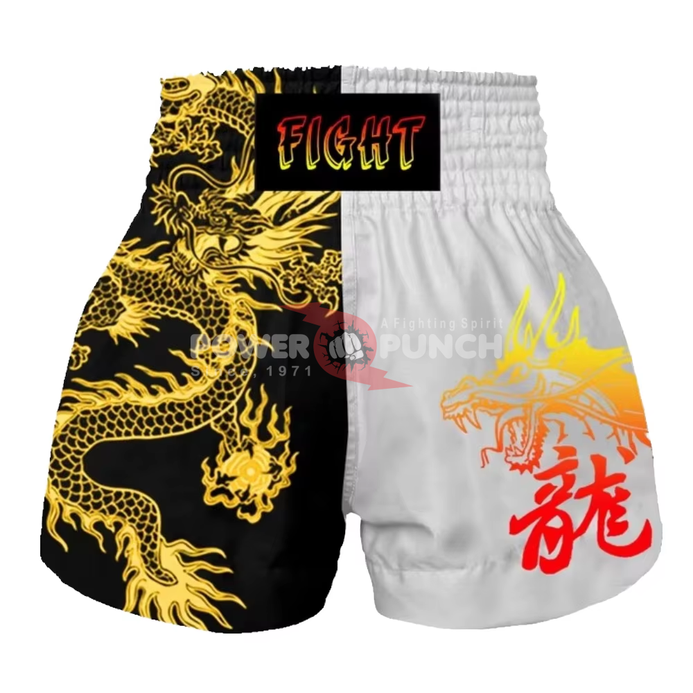 Power Punch Heavy-Duty Reinforced Inseam Combat Fight Ring Trunks Angle 2