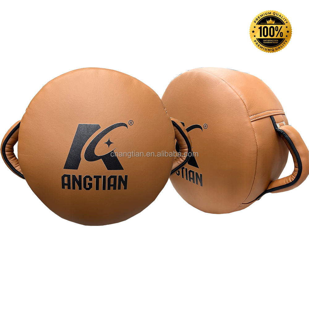 Power Punch ANGTIAN Factory Custom Round Boxing Punch Pads Martial Arts Kick Pads and Angle 5